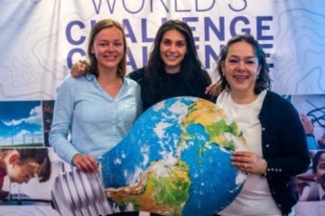 Three students at World's Challenge Challenge